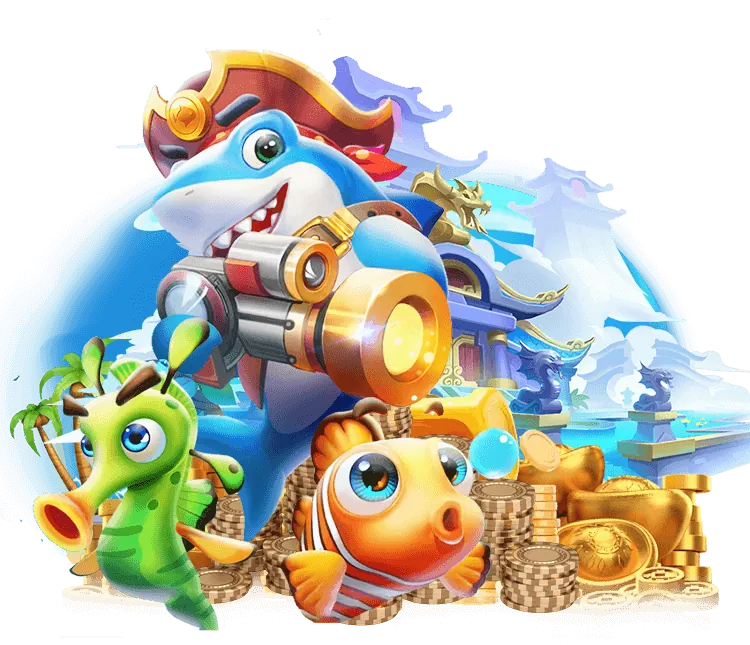 Hình ảnh kết hợp Slot Game, Bắn Cá và Đá Gà